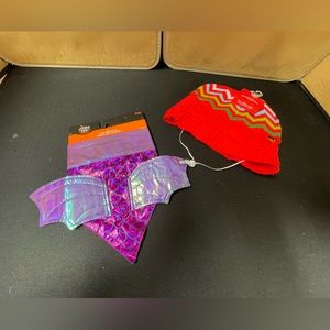 Dog hat, and bandanna collar slide bundle